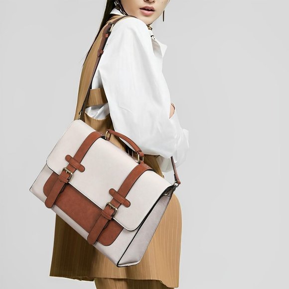 CLUCI Briefcase for Women 15.6 inch Vegan Leather laptop backpack Large Computer - Picture 2 of 6